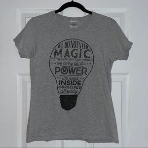 Universal Studios, grey Harry Potter Lumos t-shirt, size S